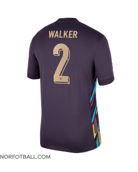 Billige Fotballdrakt England Kyle Walker #2 Replika Bortedrakt EM 2024 Kortermet